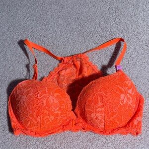 Victoria’s Secret Date Racerback Lace Orange Bra